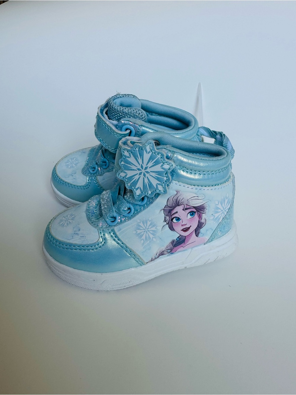Disney Light Blue Frozen Elsa High-Top Kids' Sneakers